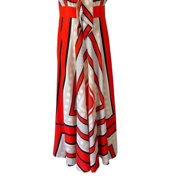 Eliza J Scarf Print Crepe de Chine Fit & Flare Sleeveless Maxi Dress - Picture 14 of 16